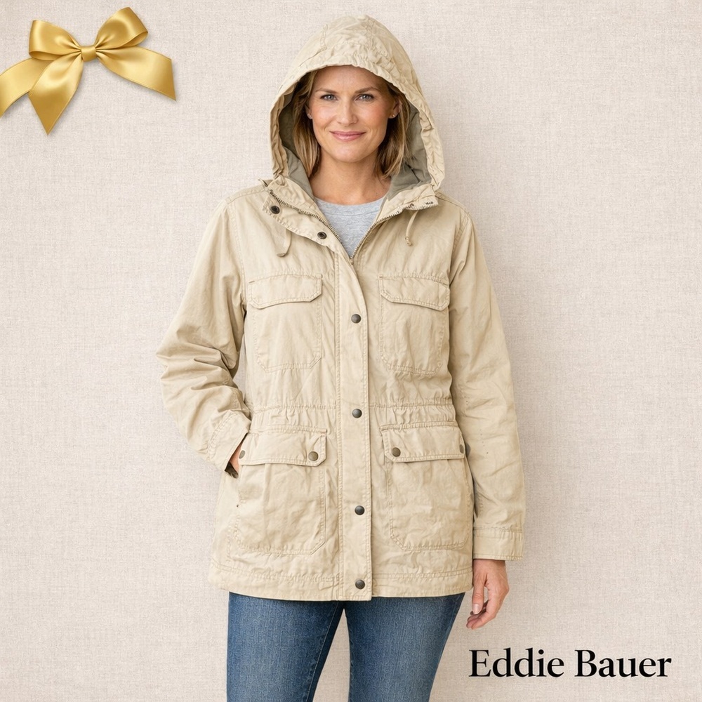 Eddie Bauer Field Utility Rain Jacket With Hood Large